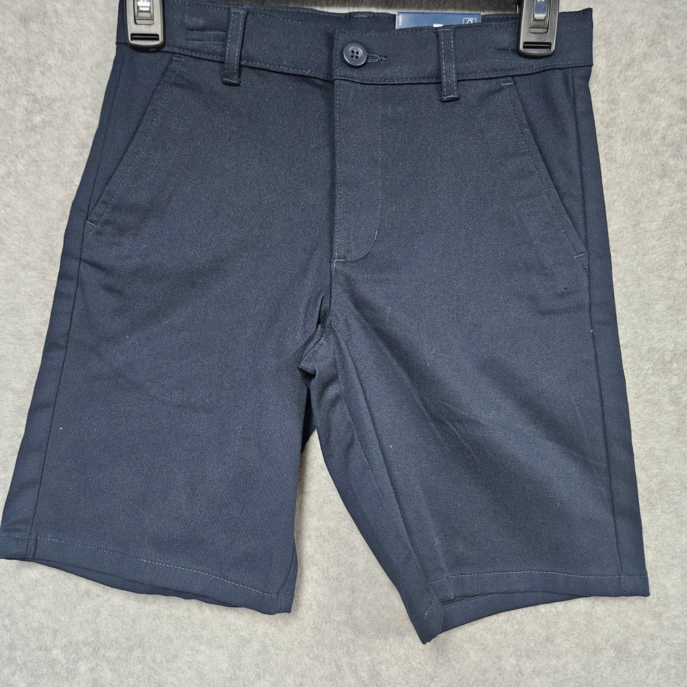 IZOD Shorts Boys 10 Navy Blue School Uniform Stretch Adjustable Waist